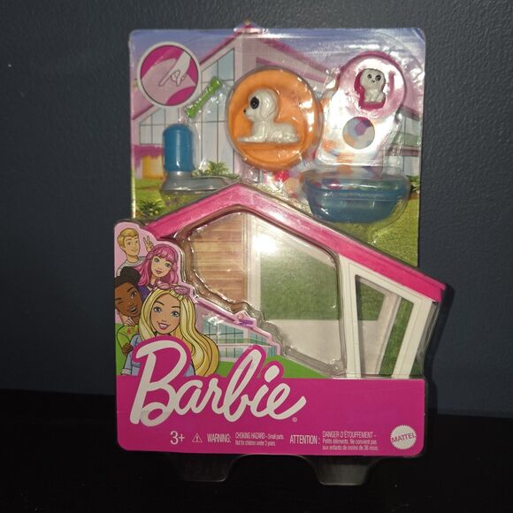 Barbie Doghouse Pet Playset Mattel Dog Doll Accessories Toy Ages 3+ New - Picture 1 of 4